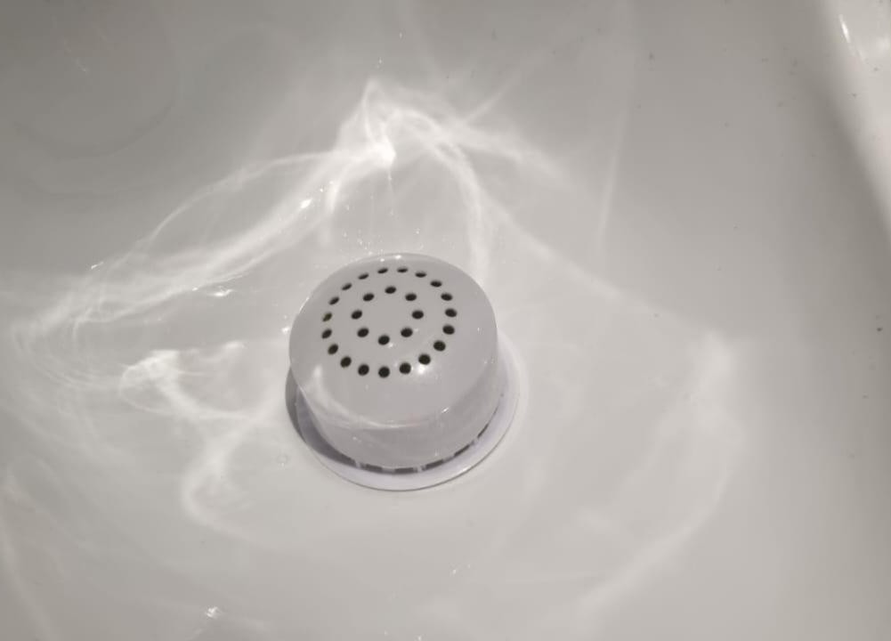 Urinal with a Uri-Tab tablet installed